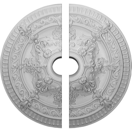 Ekena Millwork Vincent Ceiling Medallion, Two Piece (Fits Canopies up to 6"), 26"OD x 4"ID x 3"P CM26VI2-04000